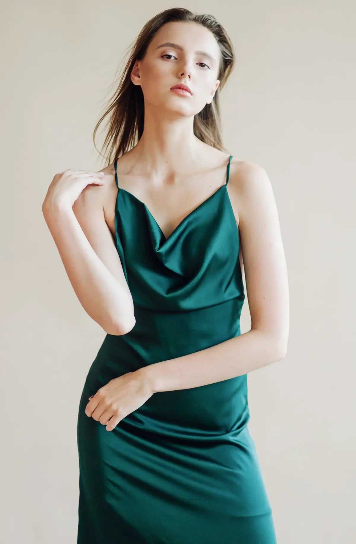 Elysia Verde Slip Dress