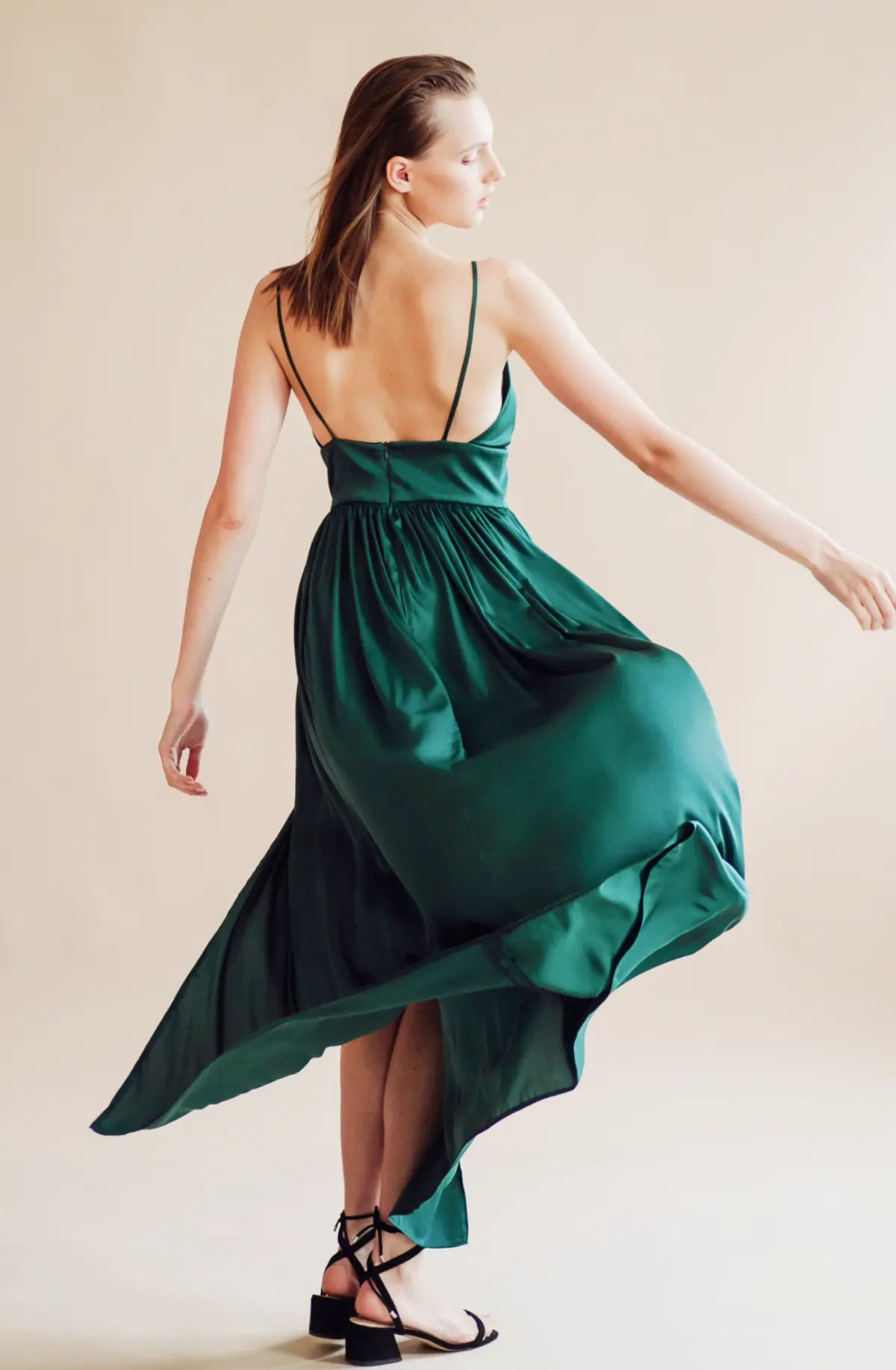 Elysia Verde Slip Dress