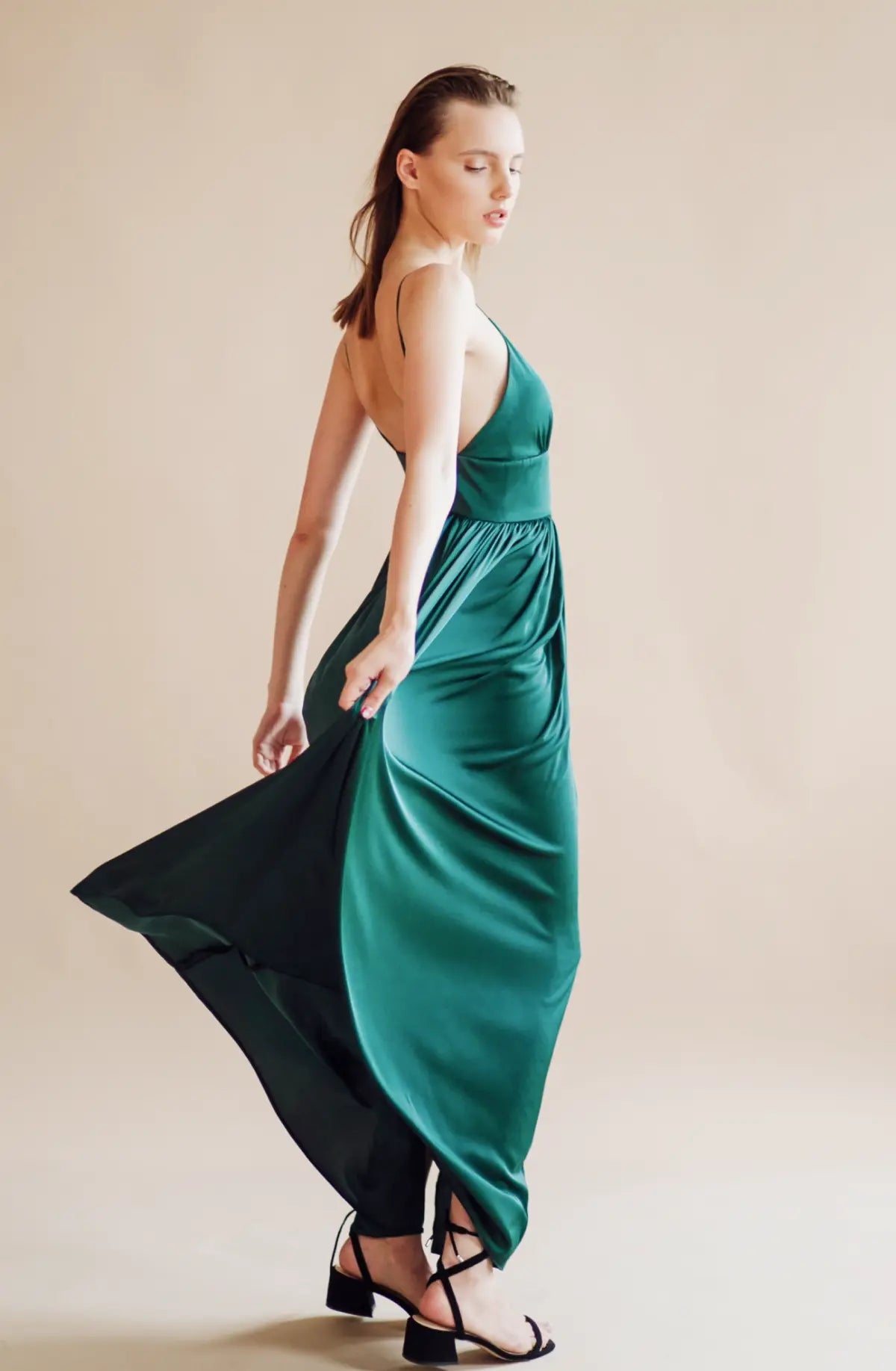 Elysia Verde Slip Dress