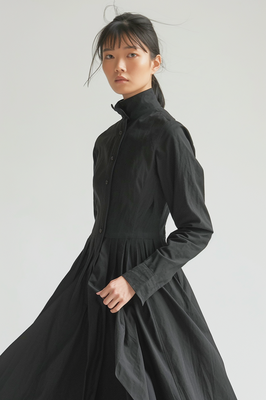 Turtle-Neck Maxi Dress