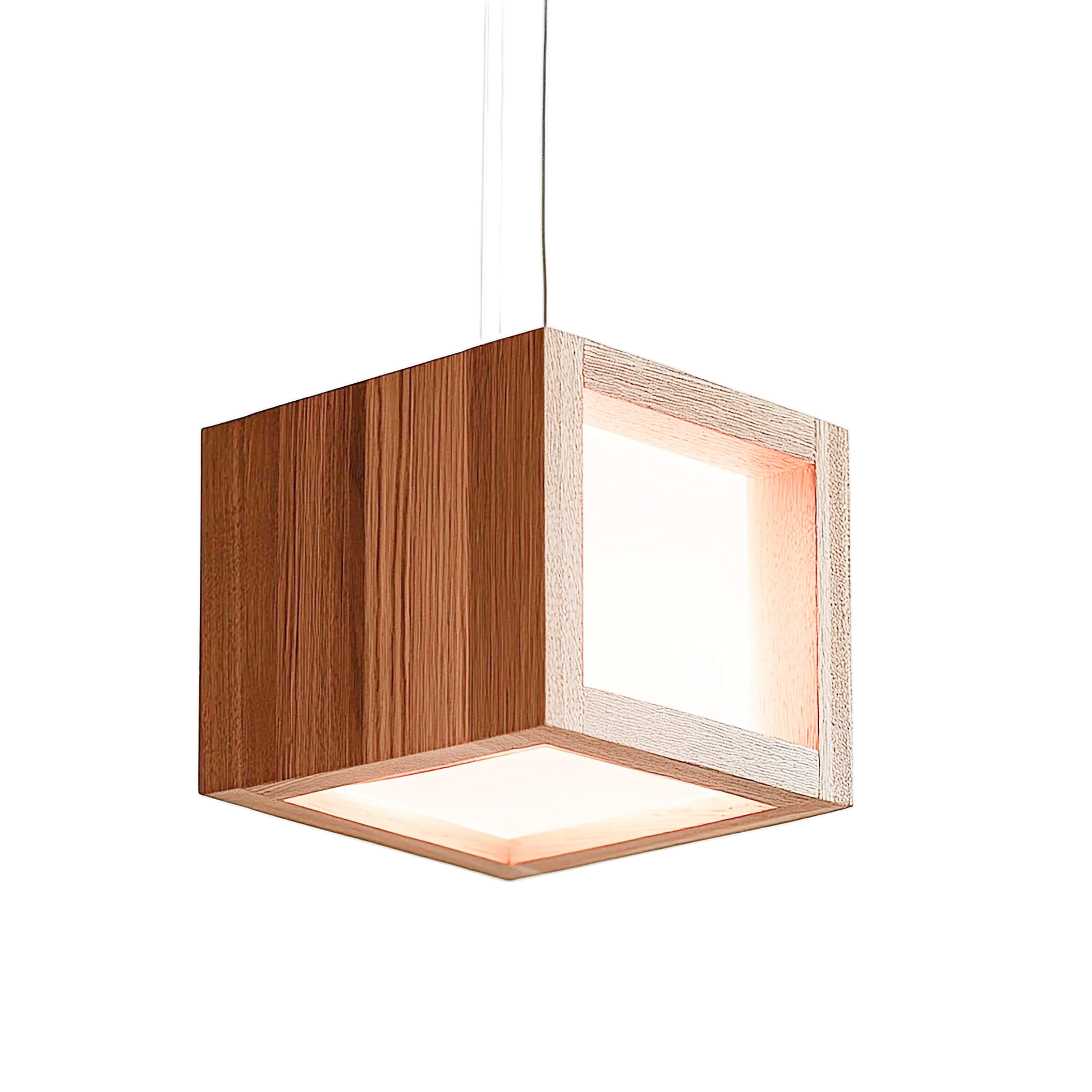 Wooden Cube Ceiling Light