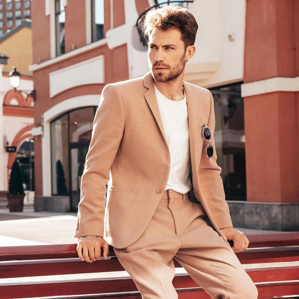 Camel Brushed Wool Suit