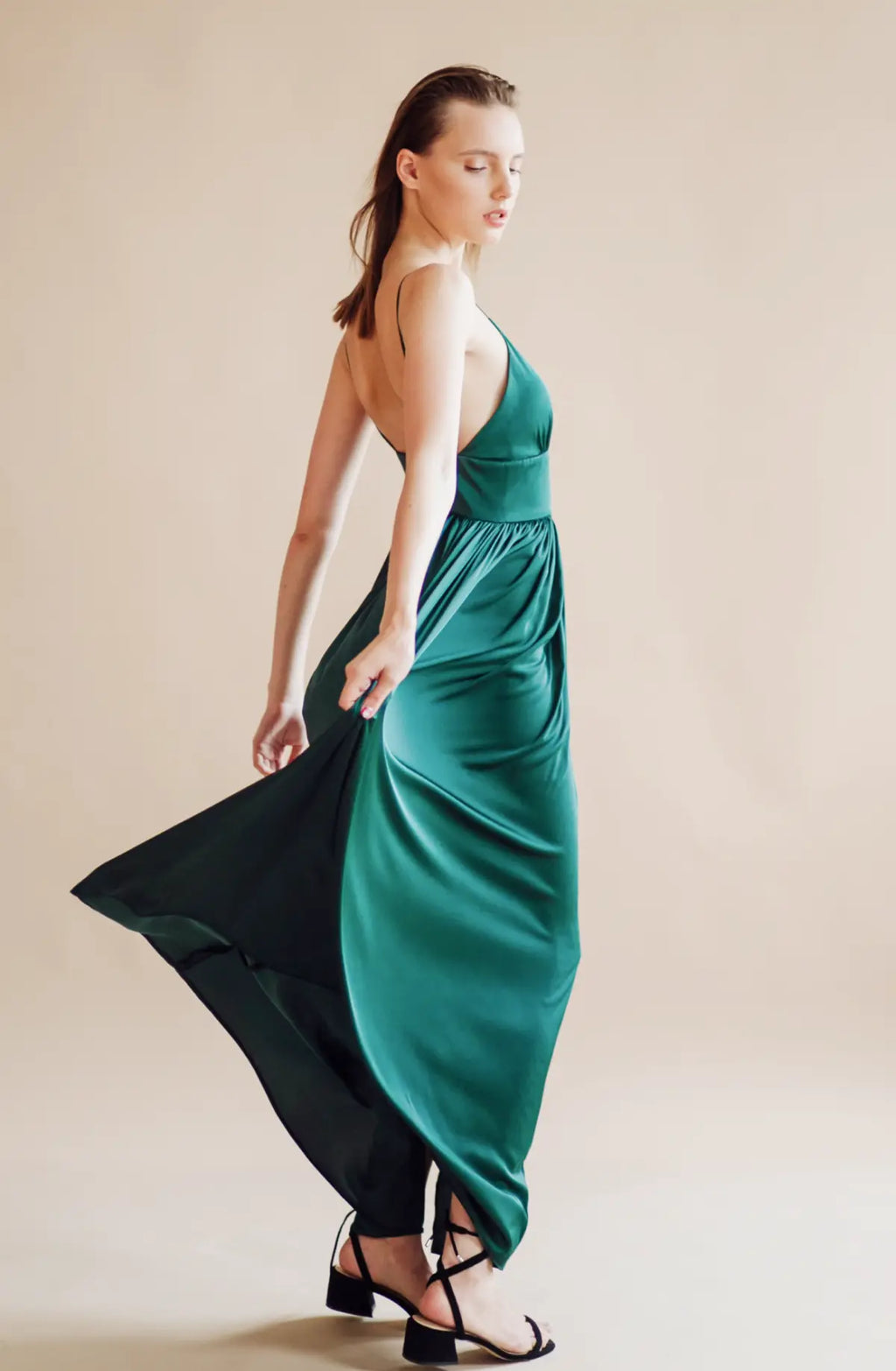 Elysia Verde Slip Dress