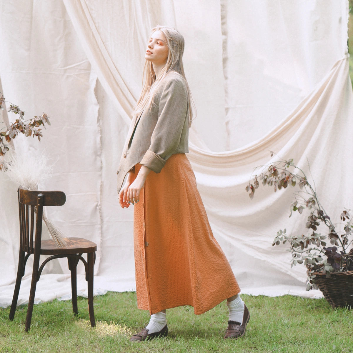 Aeris Linen Wrap Dress