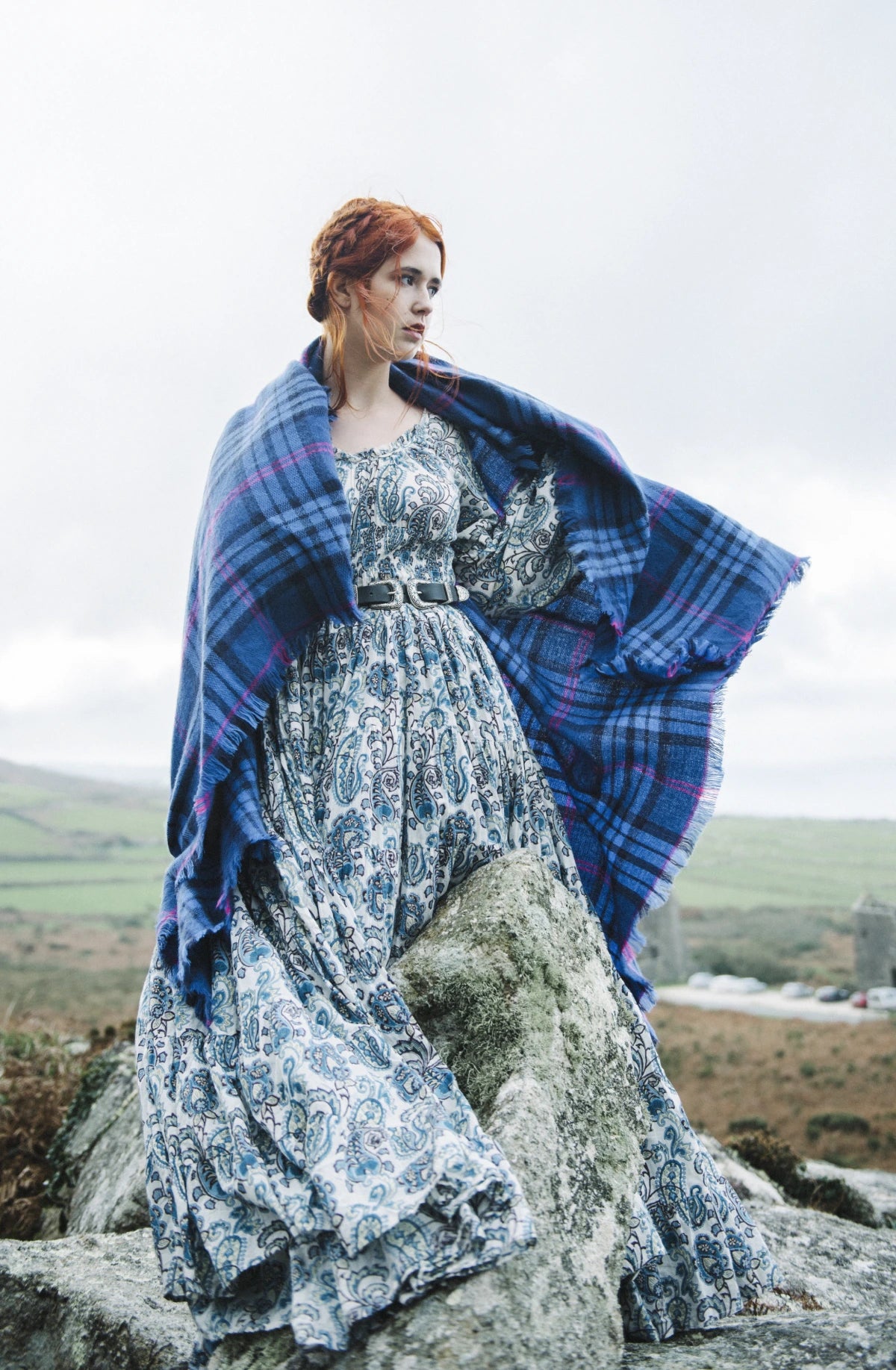 Valen Blue Cascade Gown