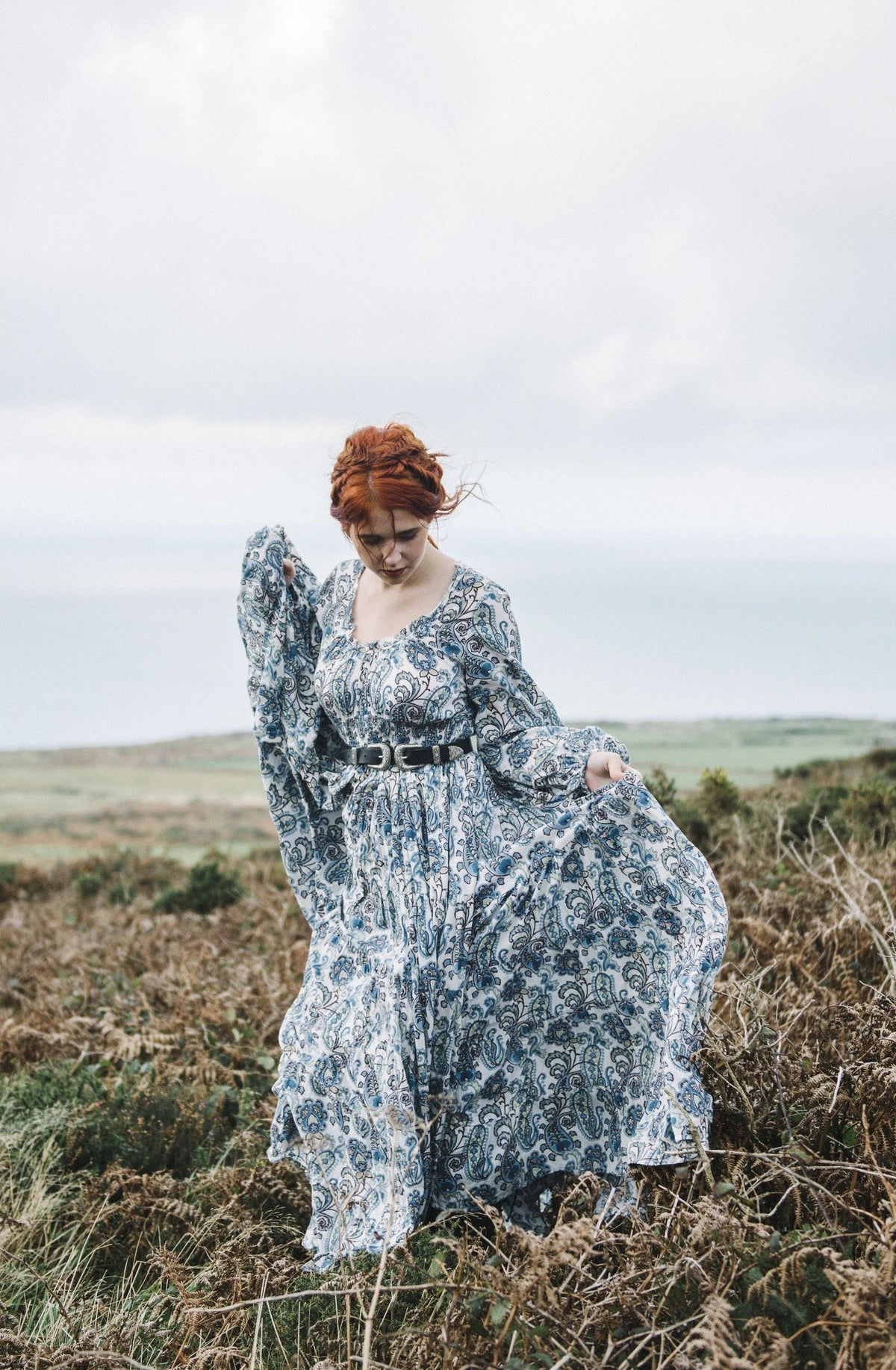 Valen Blue Cascade Gown