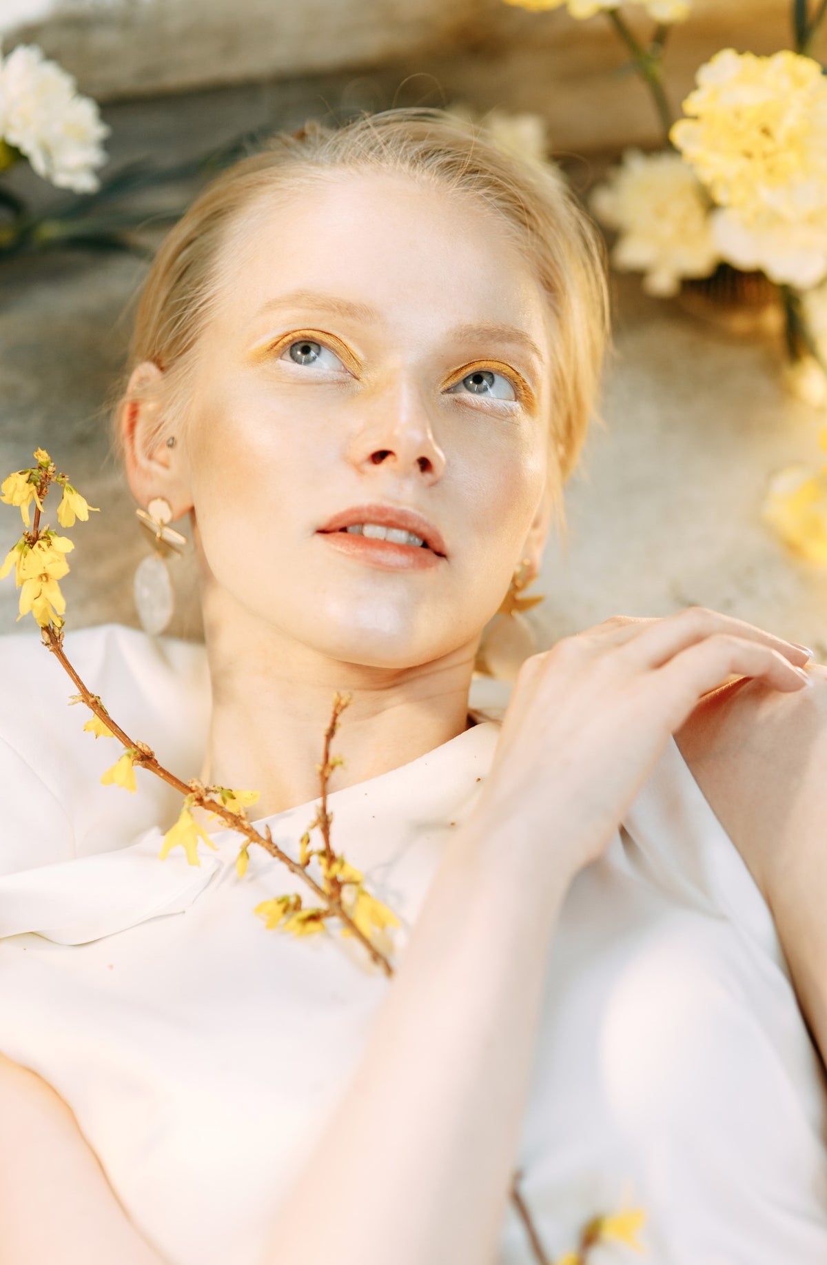 Celesté Ivory Cape Dress