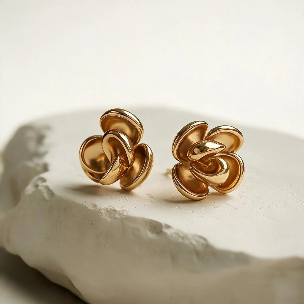 Sculptural Knot Stud Earrings