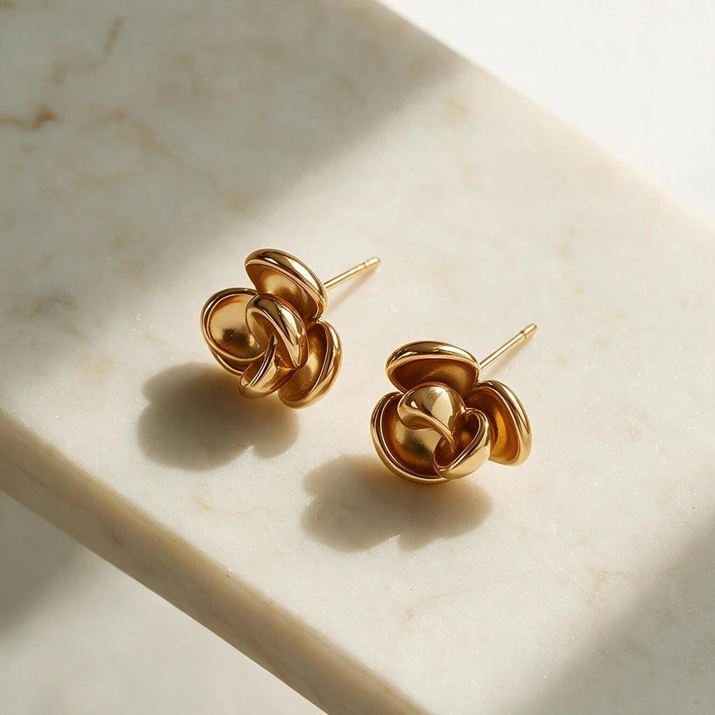 Sculptural Knot Stud Earrings