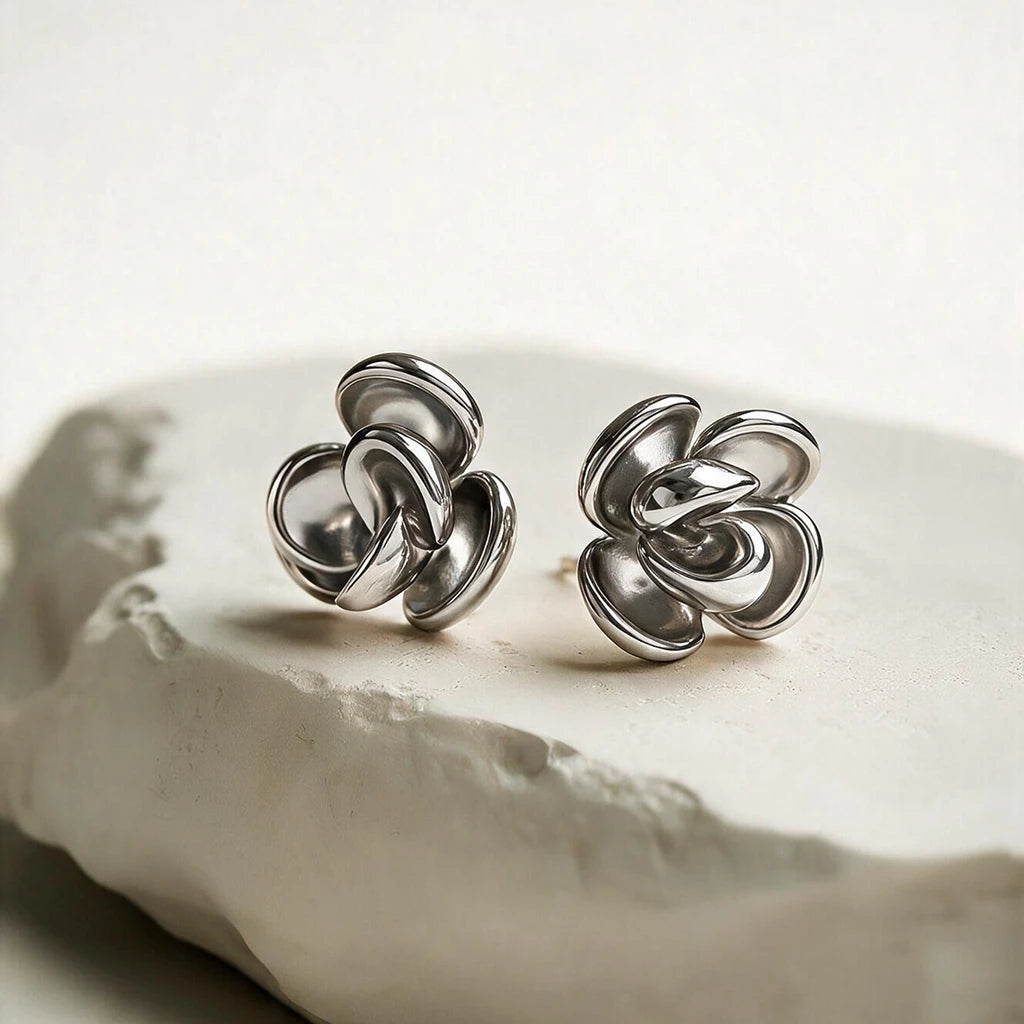 Sculptural Knot Stud Earrings