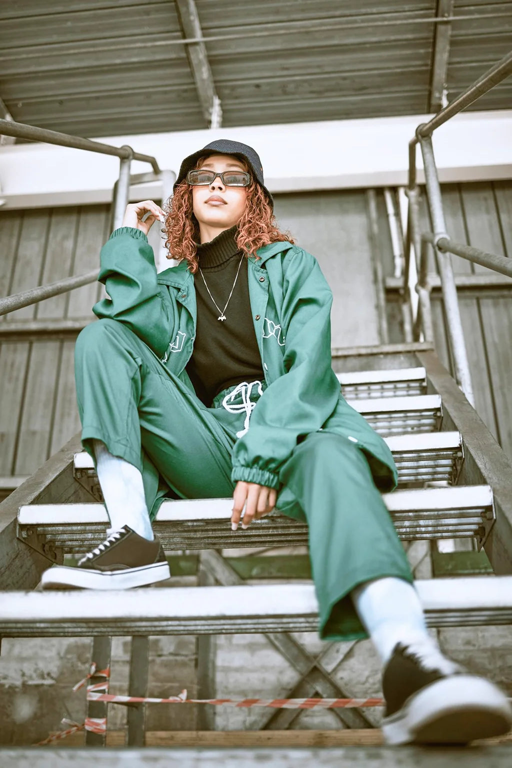 Forest Green Coach Jacket Set