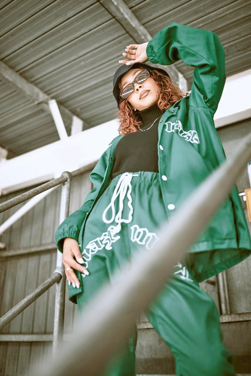 Forest Green Coach Jacket Set