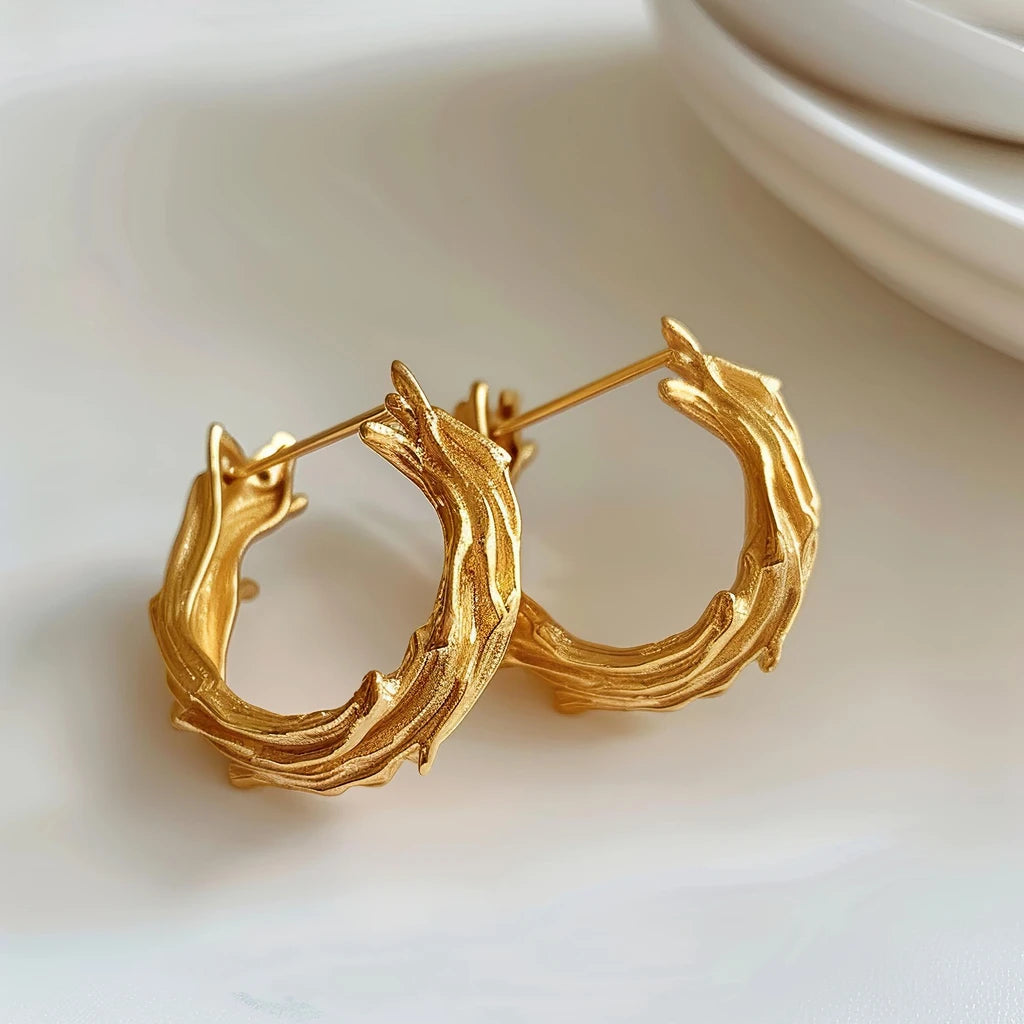Textured Hoop Earrings