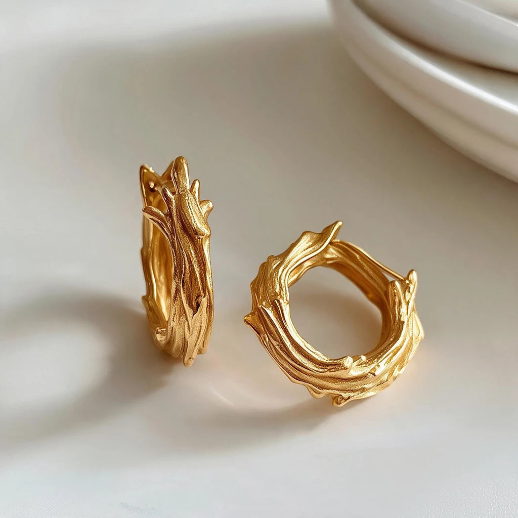 Textured Hoop Earrings