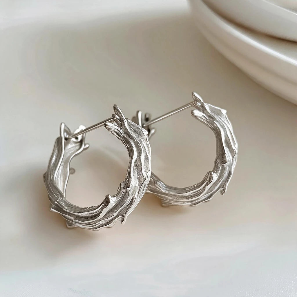 Textured Hoop Earrings