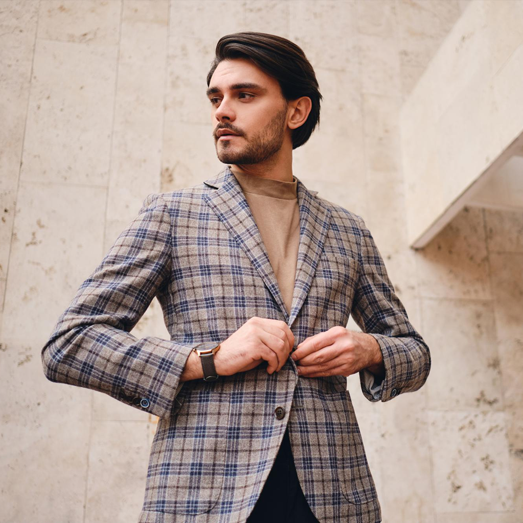 Checked Wool Blazer