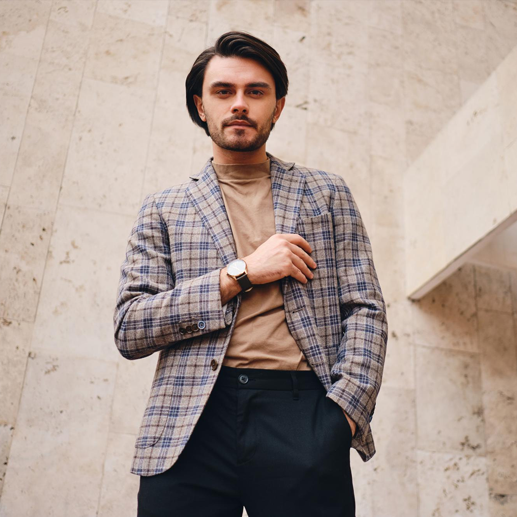 Checked Wool Blazer
