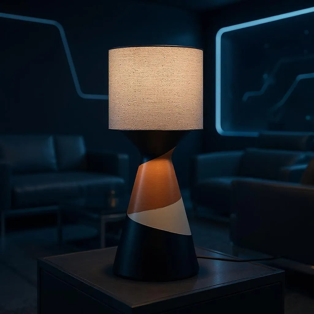 Textured Cylinder Table Lamp