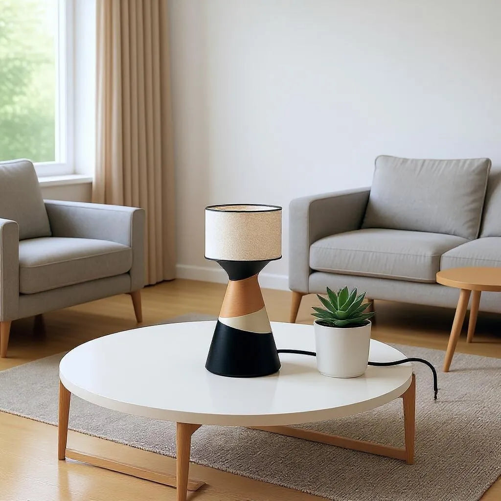 Textured Cylinder Table Lamp