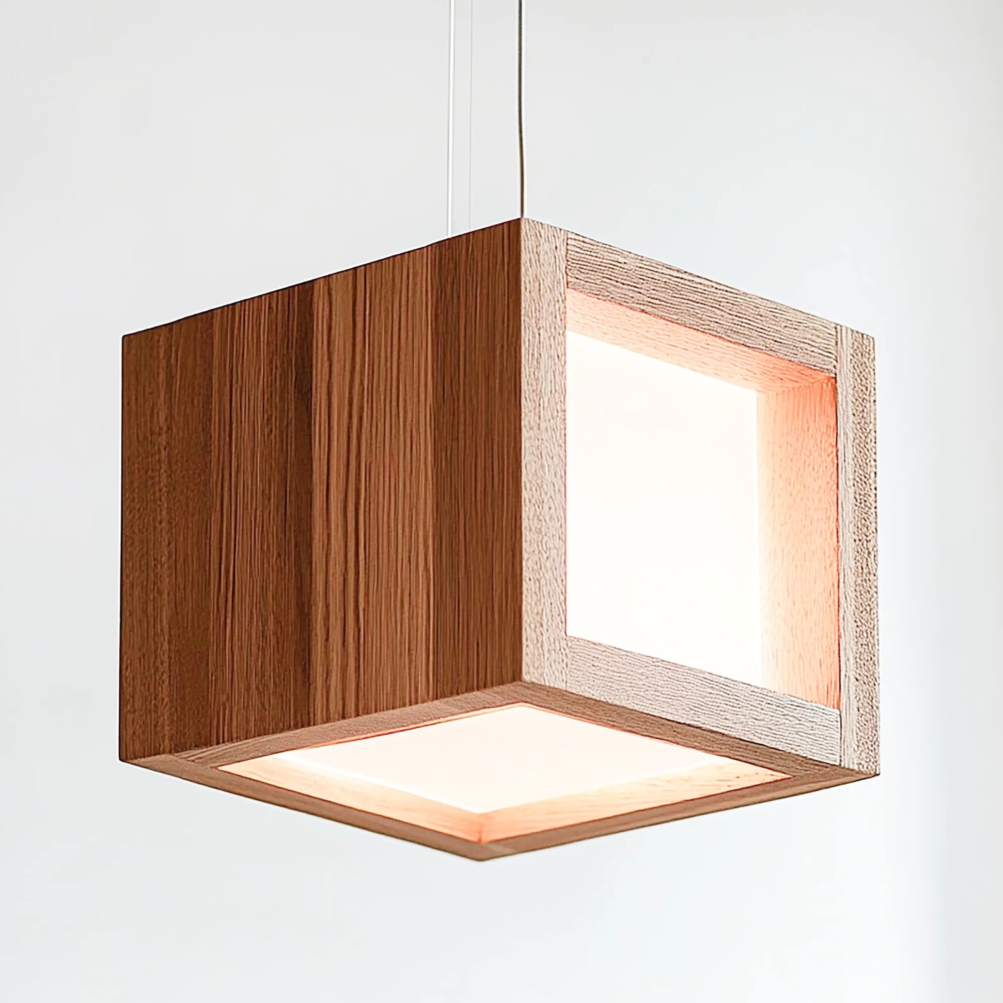 Wooden Cube Ceiling Light