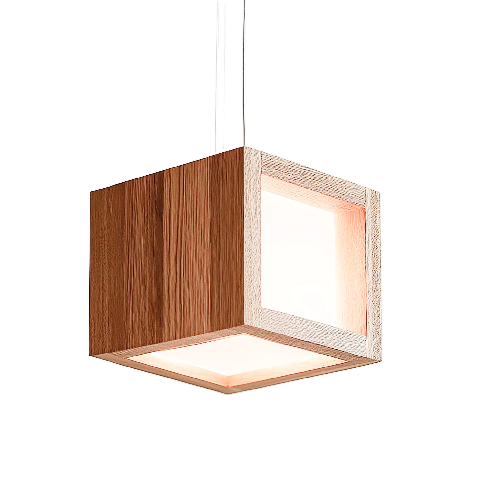 Wooden Cube Ceiling Light