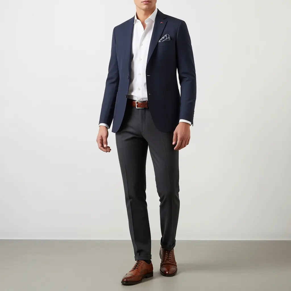 Navy Tailored Suit Jacket