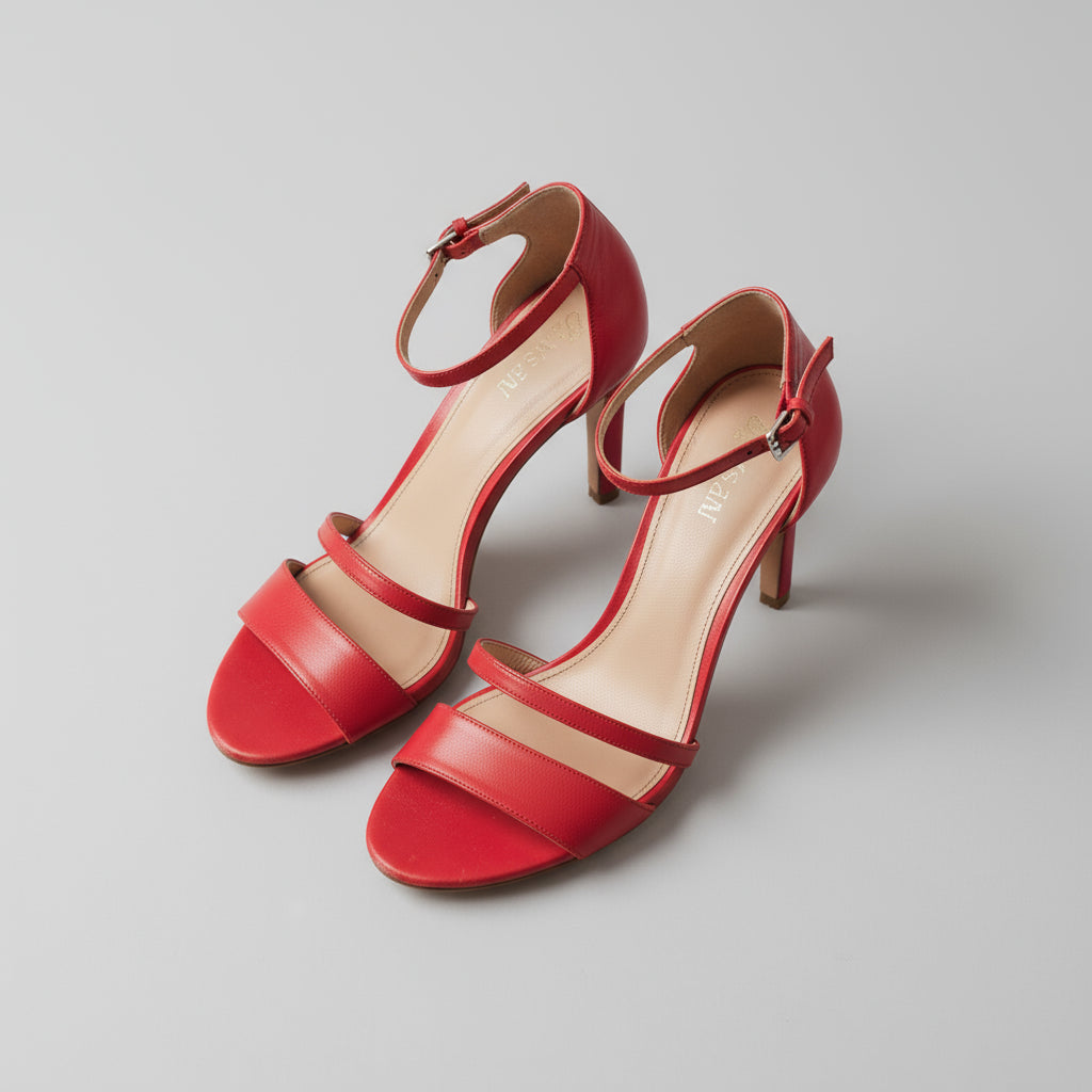 Scarlet Strap Heels